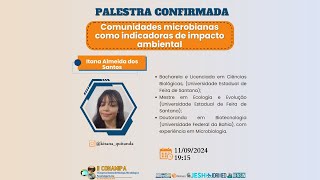 Palestra 4 Comunidades microbianas como indicadoras de impacto ambiental [upl. by Nosimaj]