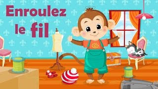 Enroulez le fil  Comptine avec gestes pour enfants et bébés avec les paroles [upl. by Adnirb]