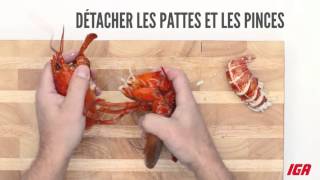 Comment décortiquer un homard cuit [upl. by Ahsemad]