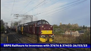 37676 Loch Rannoch amp 37403 Isle of Mull to Inverness with SRPS Railtours 260323 [upl. by Hafeetal]