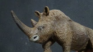 Woolly Rhino 2019 Wild Safari LTD Toys Dinosaur Action Figure Review [upl. by Imik]