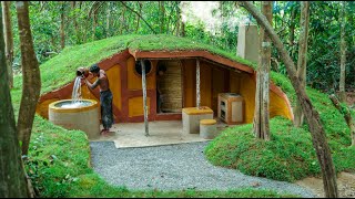 25 Days Building The Most Amazing Underground Hobbit House and Water Tube [upl. by Matilde]