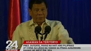 Pres Duterte payag na hati ang Pilipinas at Chika sa likas na yaman ng West Phl Sea [upl. by Aemat]