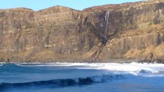 Waterfall Flowing Upwards at Talisker Bay [upl. by Ruby]