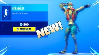 NEW SPRINKLER DANCE EMOTE New Item Shop Fortnite Battle Royale [upl. by Joice]