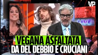 Vegana arrabbiata asfaltata da Del Debbio e Cruciani quotè una vergognaquot [upl. by Jenne622]