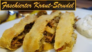 Faschierter KrautStrudel  Strudelteig selber machen [upl. by Corabel898]