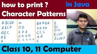 How to print Character Patterns in java  easily explained  ICSE Computer [upl. by Kathryn149]