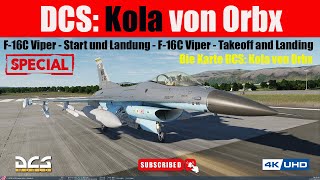 DCS World 29  Kola von Orbx  F16 Viper  Start und Landung [upl. by Adnyl]