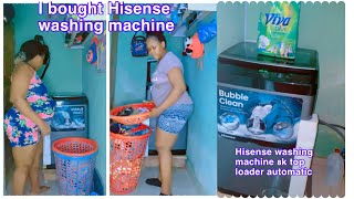 I bought Top loader automatic Hisense washing machine how to use automatic Hisense washing machine [upl. by Ahseid]