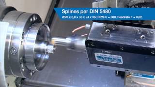 LinA Live Tool Lathe Broach Video [upl. by Frans982]