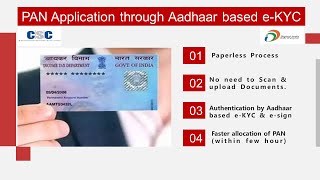 CSC NSDL PAN Application through Aadhaar based eKYC [upl. by Westbrooke]