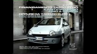 Renault Twingo Spot Canale 5 10 Novembre 2002 [upl. by Iggam]