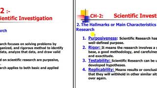 lecture4definition of scientific researchHallmarks or Main Characteristics of ScientificResearch [upl. by Rasla]