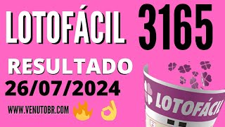 🍀 Resultado Lotofácil 3165 [upl. by Isidore561]