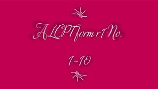 ALCPT form r1 No 1 until 10 [upl. by Renfred]