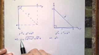 Mathe Raumdiagonale im Würfel  GeometrieAufgaben rechnen [upl. by Nedah158]