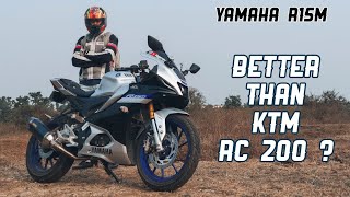 Yamaha R15 M With Akrapovič Exhaust Review  Better Than RC 200 [upl. by Schnabel]