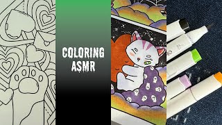 ASMR coloring l markers [upl. by Anaujal]