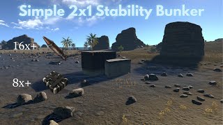 SIMPLE 2x1 Stability BUNKER Rust Console [upl. by Hanima]