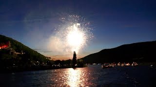 Rhein in Flammen 2018 BingenRüdesheim Auftakt Trechtingshausen [upl. by Nawram]