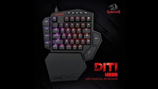 Redragon K585 DITI OneHanded RGB Mechanical Gaming Keyboard [upl. by Airdnax]