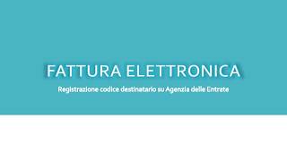 Conservazione delle fatture elettroniche [upl. by Eadie]