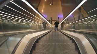 Poland Łódź Fabryczna Train Station 4X escalator [upl. by Laekim]