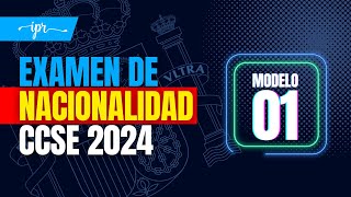 Preguntas EXAMEN CCSE 2024 para la NACIONALIDAD ESPAÑOLA Modelo 01 [upl. by Aytida]