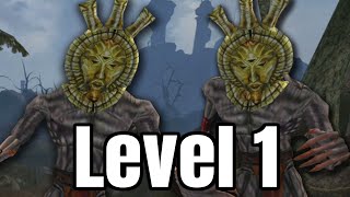 Defeating Two Dagoth Urs at Level 1 Morrowind Challenge [upl. by Namaj661]