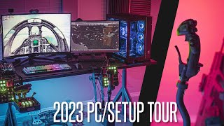 MY 2023 MILSIM  FLIGHTSIM SETUP  Drewskis Meta PC HOTAS Peripherals and Room Review [upl. by Greeson515]