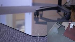 We Dropped a Mug on a Glass Office Chair Mat  Vitrazza Glass Chair Mats [upl. by Lehctim]