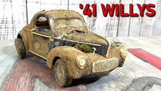 Restoration 1941 Willys Coupe Abandoned Classic Car [upl. by Celisse]