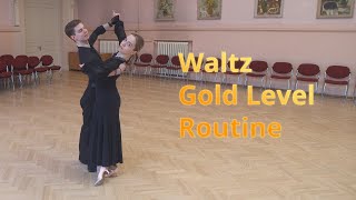 Waltz Gold Level Choreography  Fallaway Whisk Left Whisk [upl. by Atworth]