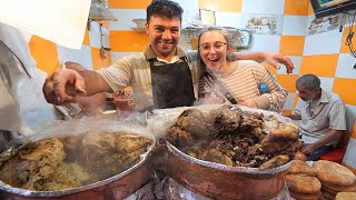 Morocco Street Food  HALAL STREET FOOD in Fes BEST Moroccan Couscous  Eating Camel Meat [upl. by Lamak]