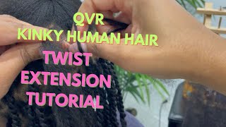 QVR KINKY BULK HUMAN HAIR TWISTS  REVIEW [upl. by Yeldua]