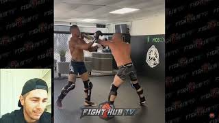 SEAN STRICKLAND VS ALEX PEREIRA SPARRING [upl. by Kelwin282]