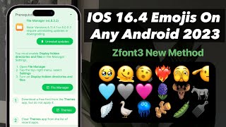 HOW TO GET IPHONE EMOJI ON ANDROID ZFONT3 NEW WAY  ZFONT3 NEW FONT PROBLEM [upl. by Ameehsat]