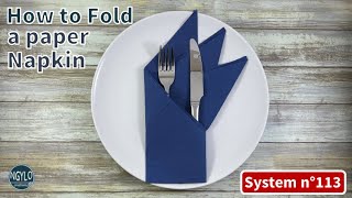 Fold a paper Napkin  cutlery holder DIY [upl. by Orabel]