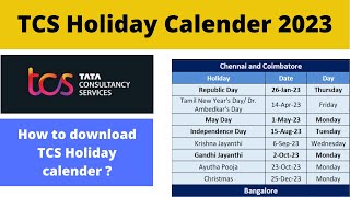 How to download TCS Holiday List 2023  Complete Navigation  Easy Steps  Flexi Leaves  TCS [upl. by Jacquelyn]