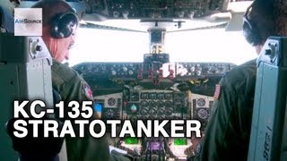 KC135 Cockpit View Takeoff Maneuvering and Landing [upl. by Ailet]