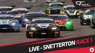 RACE 1  BRITISH GT  SNETTERTON  LIVE [upl. by Gnanmos536]