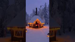 Magical Lapland 🌨️ lapland finland christmas placestovisit xmasdreaming snow travel winter [upl. by Yrgoerg]