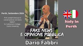 Dario Fabbri  Perché le quotfake newsquot non spiegano tutto  Italy in Perth  Geopolitica [upl. by Whalen]