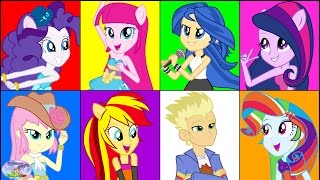 My Little Pony Transforms Mane 6 7 Equestria Girls Color Swap Surprise Egg and Toy Collector SETC [upl. by Encrata355]