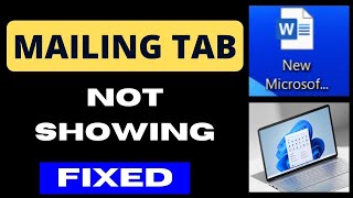 Mailing Tab not showing on Microsoft Word in Windows 11 [upl. by Monroy]