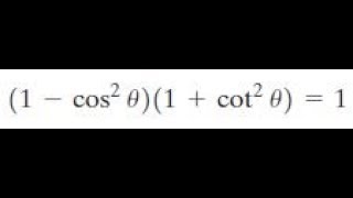 1  cos2x1  cot2x  1 [upl. by Karlyn181]