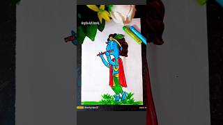 How to draw a little krishna  Lord Krishna drawing easy step by step with colour 😍✨ [upl. by Questa]