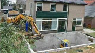 Kelderbouw naast bestaande woning [upl. by Elleinwad202]