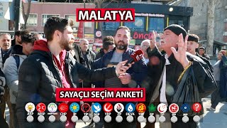 DEPREM BÖLGESİ MALATYADA SAYAÇLI SEÇİM ANKETİ 2024 [upl. by Nolitta]